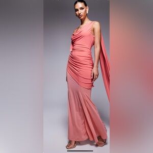 ASOS DESIGN Coral Backless Dress